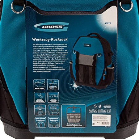 Gross Experte tool backpack, 77 pockets, plastic. bottom, organizer, 360x205x470mm-4