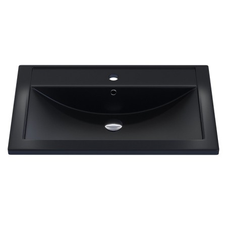 Sink uperwood Foster Quartz 70 cm, quartz, black matte, coal-2