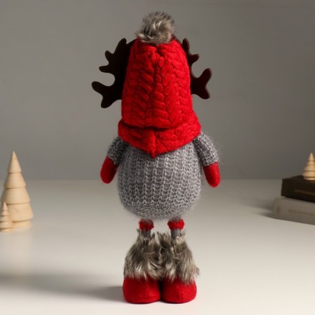 Interior doll "Santa Claus in a hat with deer horns" 38 cm-2
