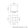 Square support n = 52 mm, matte chromium color