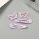 Invisible hair "Enico" (set 4 pcs) butterfly, 5 and 3 cm, lilac