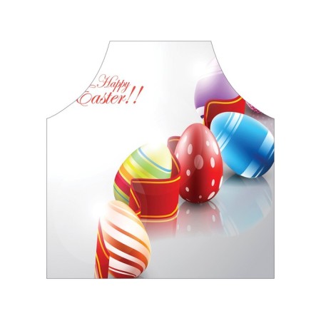Apron kitchen with a photo print "Ribbon and Easter eggs", adjustable, size OS-2