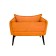The Naples chair, without a mechanism, velor, color orange color