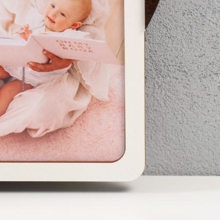 Photo frame LHDF "Circle" 33x33 in 4 photos 10x15 cm, col. Wenge-white (plastic screen)-1
