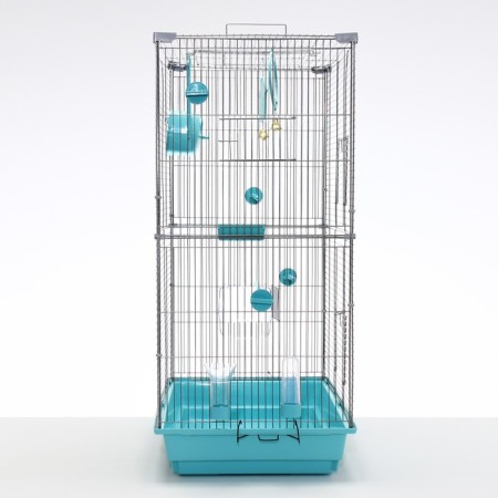 Birds Cage "Pigzon" No. 104-B, collapsible, 2 sections, 58 x 40 x 88 cm, turquoise-5