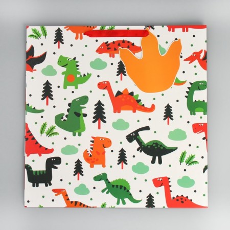 Gift package, packaging, "dinosaurics", 38 x 38 x 21 cm-6