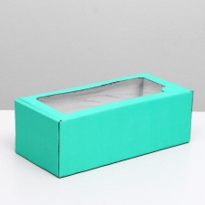 Self -charged box, with a window, mint, 16 x 35 x 12 cm mix