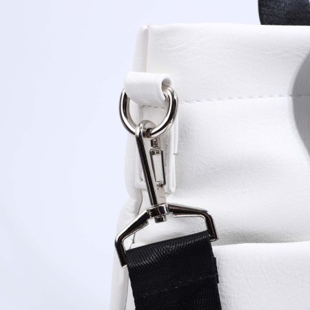 Female bag Textura, chover, large size, white color-4