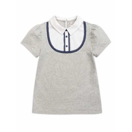 T-shirt for girls, height 116 cm, light gray color-3