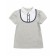 T-shirt for girls, height 116 cm, light gray color
