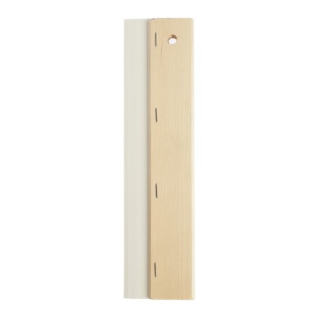 Rubber tundra spatula, white, with a wooden handle, 250 mm-1