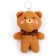 Soft toy "Bear with a bow", on a key fob, size 14 cm, brown color