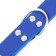 A collar made of artificial leather with a wool for engraving 52 x 2.5 cm, Osh 35-45 cm, blue