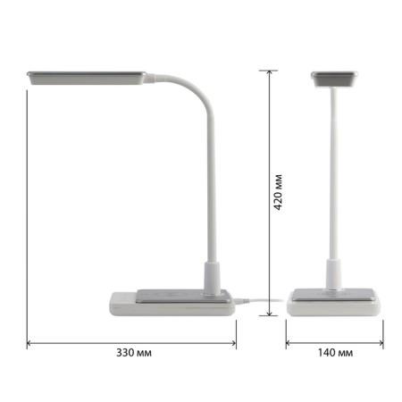 NLED-499-10W-W desktop lamp with a white base-2