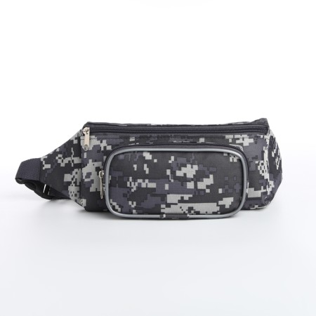 Lightning waist bag, outer pocket, gray color/camouflage-1