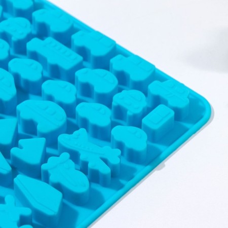 Form for marmalade Dailyan "Transport", silicone, 21 × 12.5 × 1 cm, 64 cells, color mix-1