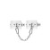 Shackles of Pecado BDSM, soft with eyelets, genuine leather, white