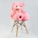 Soft toy "Bear", with stars, 80 cm, pink color