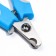 Small side claws with non -slip handles, a hole of 9 mm, blue with gray