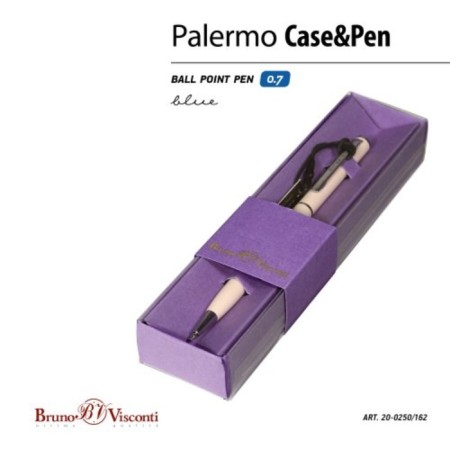 SHOULD SHOP RUBLE, 0.7 mm, BRUNOVISCONTI PALEMO, Blue rod, Soft Touch Metallic case, in a lilac case-2