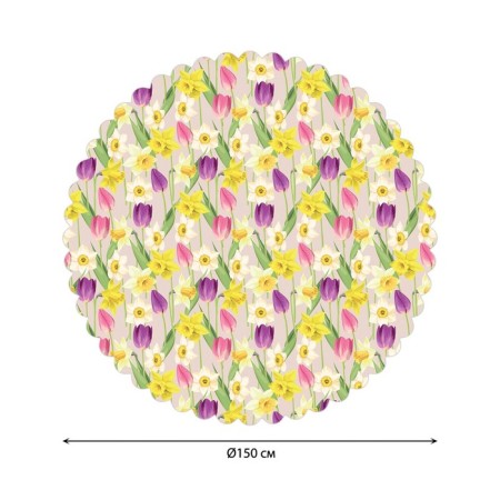 Tyulpan paradise tablecloth, round, Saten, d = 150 cm-1