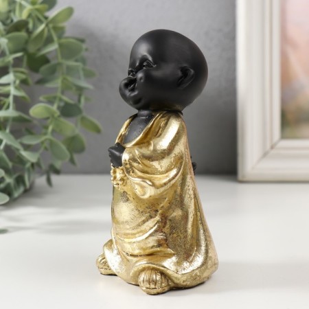 Polystone souvenir "Little Buddha in gold. Joy" MIX 6x5.6x13 cm-4