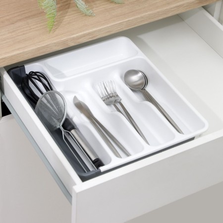 Sliding tray, white/anthracite color
