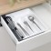 Sliding tray, white/anthracite color
