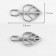 Poller for lightning, metal, 2.8 × 1.5 cm, silver color