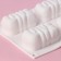 Form for mousse desserts and baking are “Love”, 29.5 × 17 × 3.5 cm, 6 cells (8 × 5 cm), white color