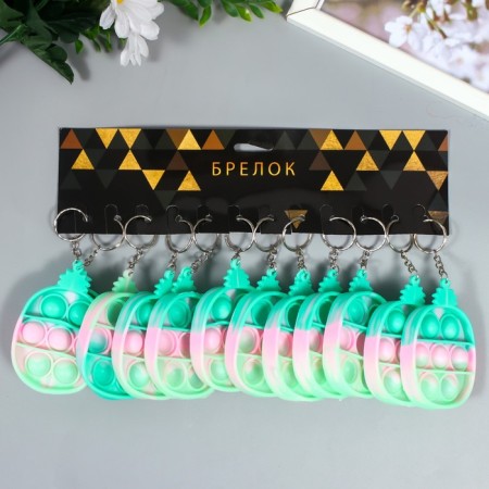 Trick Rubber Antistress (endless pimpa) "Multi -colored pineapple" mix 8x5.5x1.3 cm-2