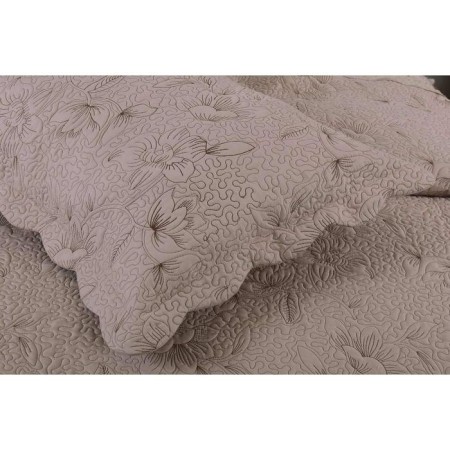 A set with a blanket "Daisy", size 230x250 cm, 50x70 cm - 2 pcs, the color of coffee-2