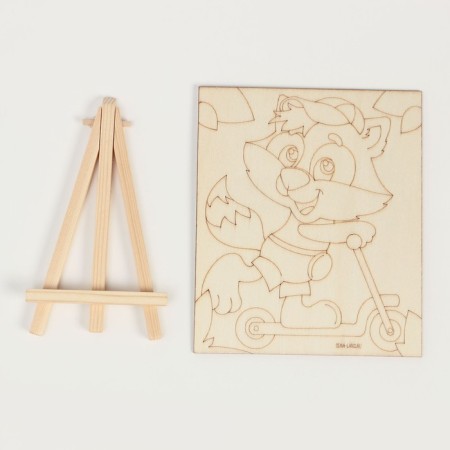 Board for drawing and burning "Raccoon" 0.5 × 14.8 × 17.6 cm-3