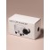 Organizer for cotton sticks and disks "Elephant", with a lid, 15.4 × 7.5 × 8.5 cm, transparent/black