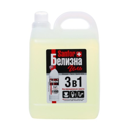 White Gel 3 in 1 SanFor, 5 liters