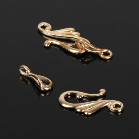 Crush Castle with the return part of the "curl" 5373, (set 2 pcs.), Color gold