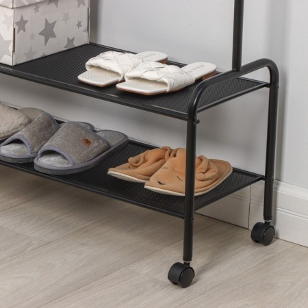 Valencia 32m clothing stand, 91.5 × 30 × 162 cm, black color-5