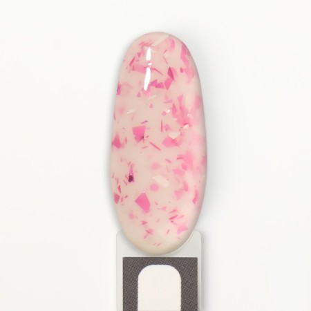 Nail varnish gel, Milk Potal, 3 phase, 8ml, LED/UV, white/bright pink color (10)-10
