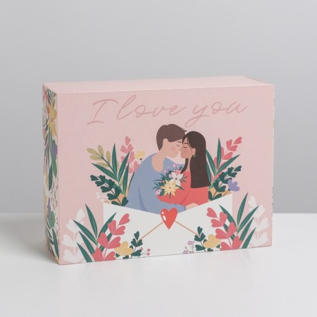 Gift folding box, packaging, "love", 20 x 15 x 8 cm-2