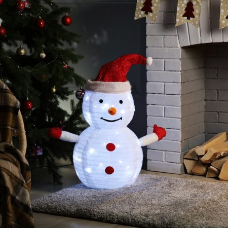 LED figure "Snowman" 35 × 70 × 35 cm, metal, textiles, 220 V, glow of white