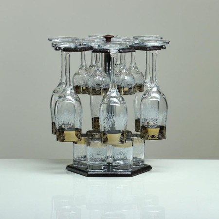 Mini-bar 18 objects champagne carousel engraving, dark 200/55/50 ml-5
