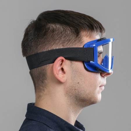 Glass-mask for motorcycle driving, transparent glass, blue color-3