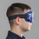 Glass-mask for motorcycle driving, transparent glass, blue color
