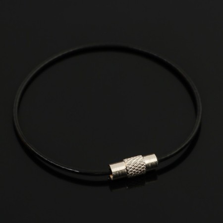 TORSO keychain, steel cable, 15 cm, black-1
