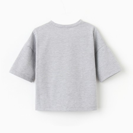 T -shirt Children's Minaku: Basic Line Kids, color gray melange, height 110 cm-9