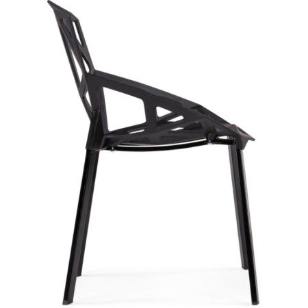 Plastic stool One PC-015 Metal/plastic, black 55x56x80 cm-2