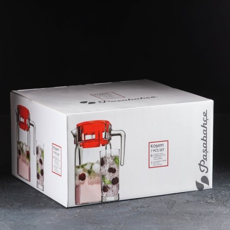 Set of drinking glass kosem, 7 items: jug 1.5 l, glasses 300 ml, 6 pcs-3