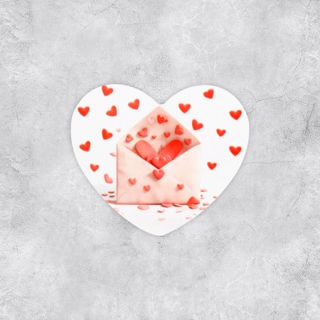 Valentine Postcard "Love Message", 7 x 6 cm