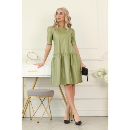 Female dress, size 50, green color-9