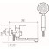 Bath mixer RMS SUS124-006EP, single-leaf, with shower watering can, chrome